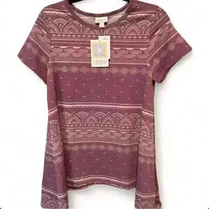 NWT- LuLaRoe Women's Purple Short Sleeve Tunic Top Size Small